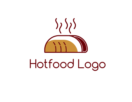 line art taco with steam
