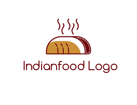 line art taco with steam