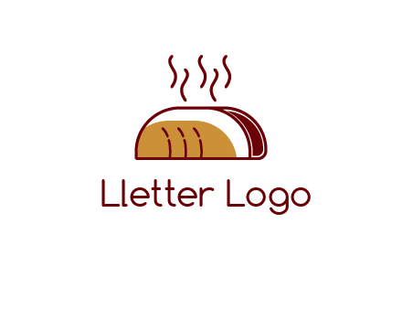 line art taco with steam