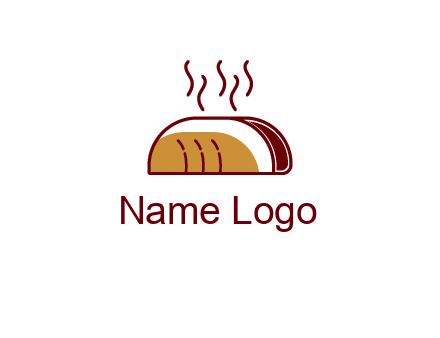 line art taco with steam