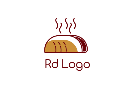 line art taco with steam