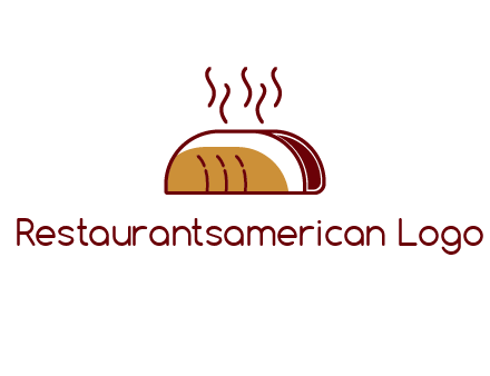 line art taco with steam