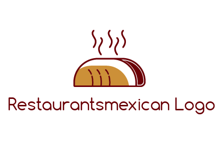 line art taco with steam
