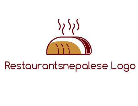 line art taco with steam