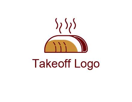 line art taco with steam