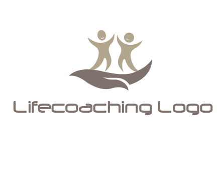 happy people on caring hand graphics