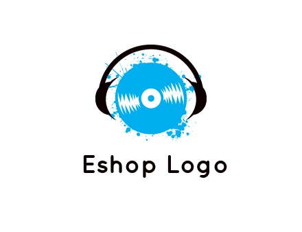 headphone around vinyl record