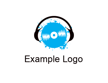 headphone around vinyl record