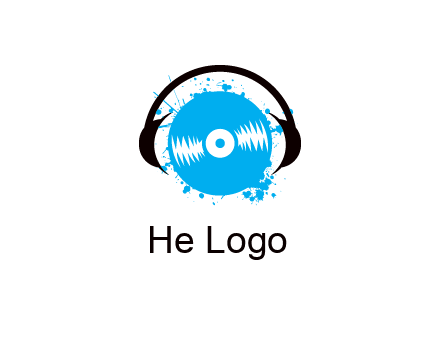 headphone around vinyl record
