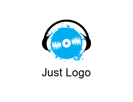 headphone around vinyl record