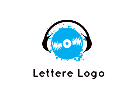 headphone around vinyl record