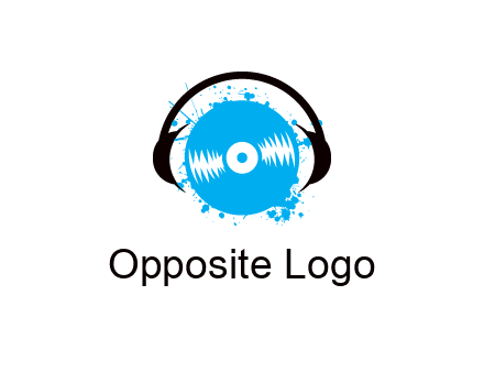 headphone around vinyl record
