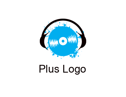 headphone around vinyl record