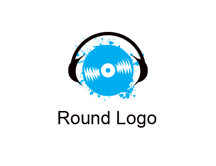 headphone around vinyl record