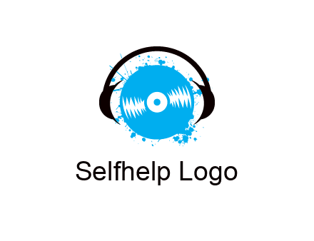 headphone around vinyl record