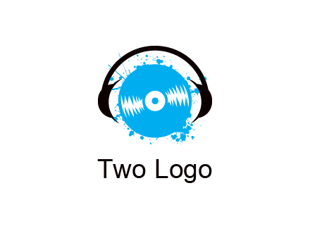 headphone around vinyl record