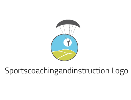 parachuting down the field in circle