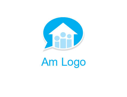 people and home in chat icon