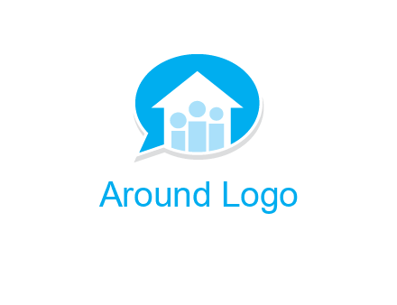 people and home in chat icon