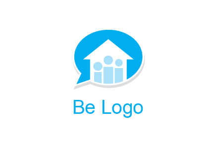 people and home in chat icon