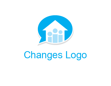 people and home in chat icon