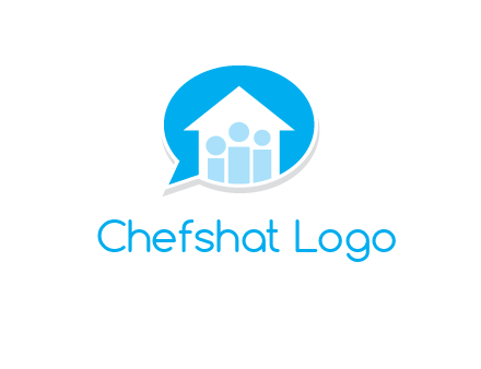 people and home in chat icon