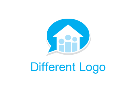 people and home in chat icon