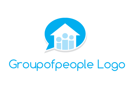 people and home in chat icon