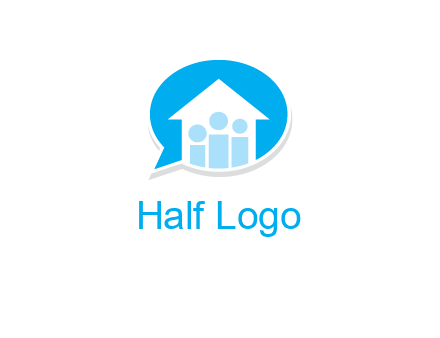 people and home in chat icon