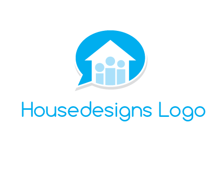 people and home in chat icon