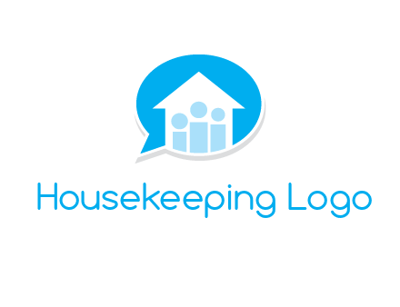 people and home in chat icon