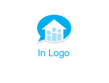 people and home in chat icon