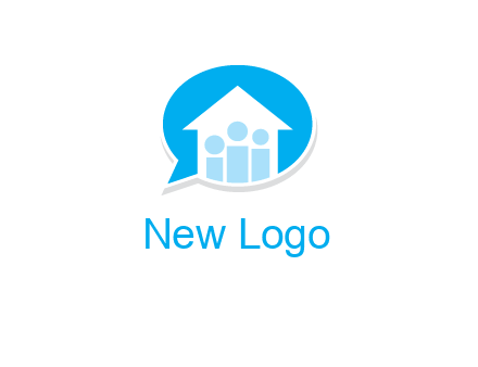 people and home in chat icon