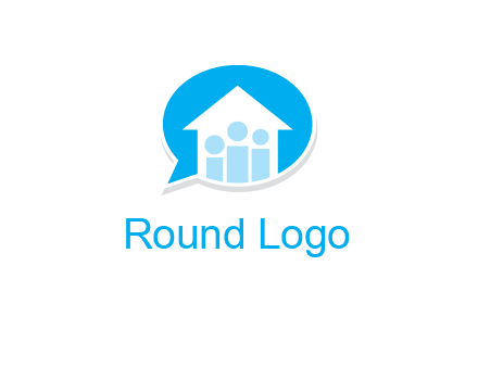 people and home in chat icon