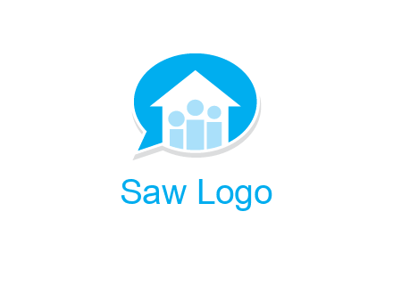people and home in chat icon
