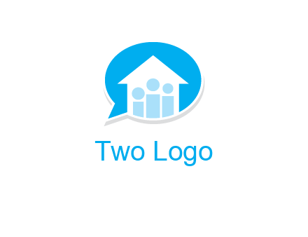 people and home in chat icon