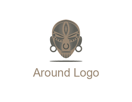 mask with earrings