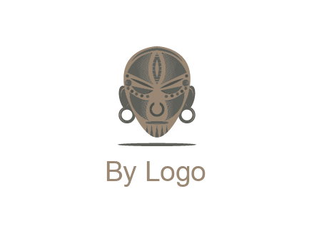 mask with earrings