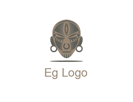 mask with earrings