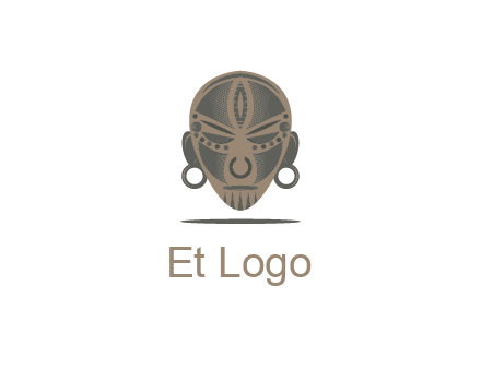 mask with earrings
