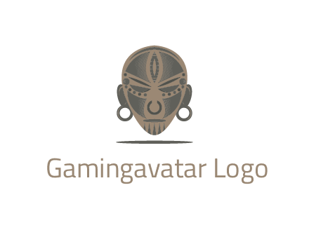 mask with earrings