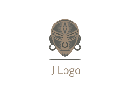 mask with earrings