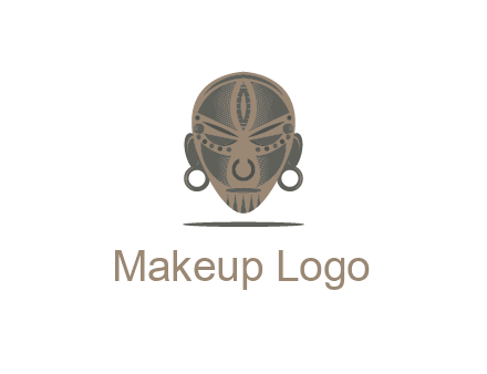 mask with earrings