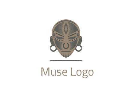 mask with earrings
