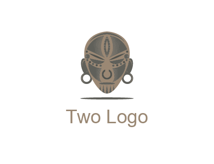 mask with earrings