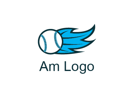 baseball on flame