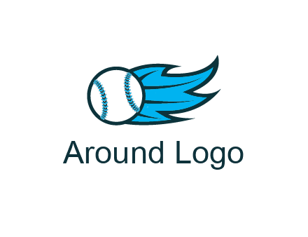 baseball on flame