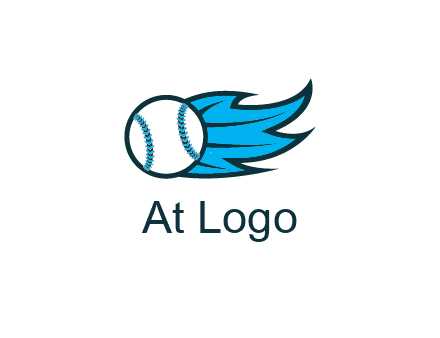 baseball on flame