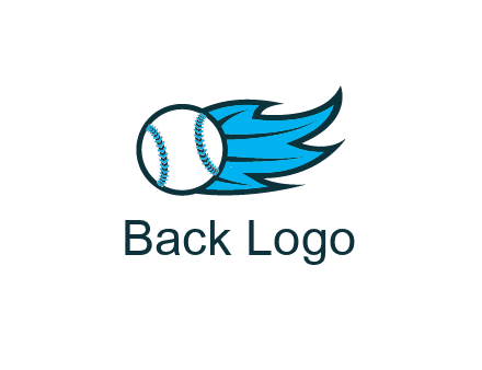 baseball on flame