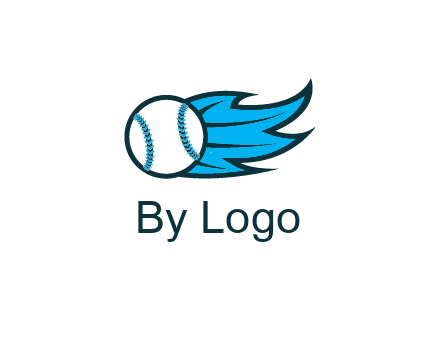 baseball on flame